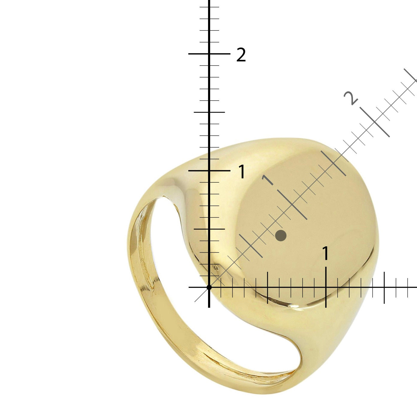 Signet Ring Big 14kt Gold