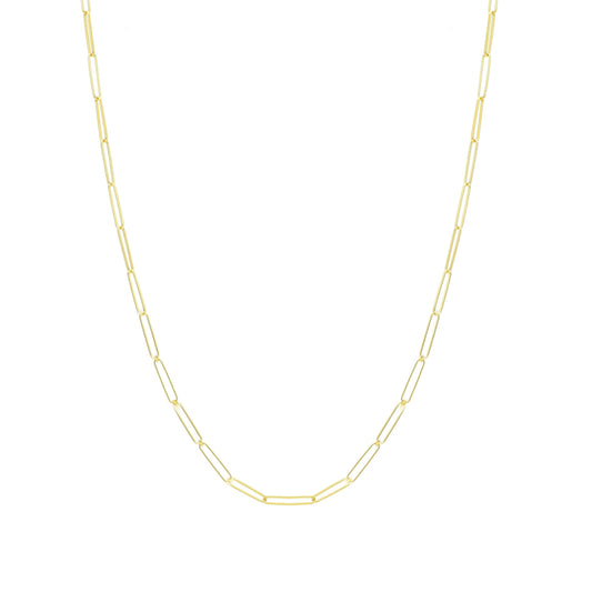 Paperclip Necklace 14kt Gold