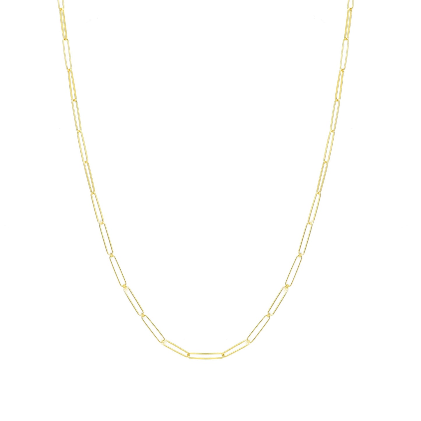 Paperclip Necklace 14kt Gold