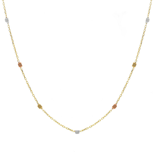 Mini Beads Necklace 14kt Gold